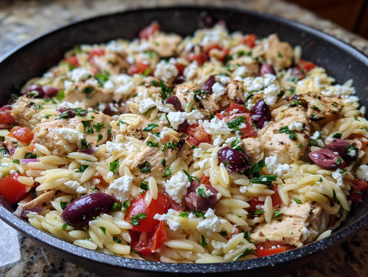 Amazing Mediterranean Orzo With Chicken Feta Amazing Mediterranean Orzo With Chicken Feta