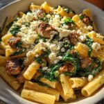 One-Pot Spinach, Chicken Sausage & Feta Pasta