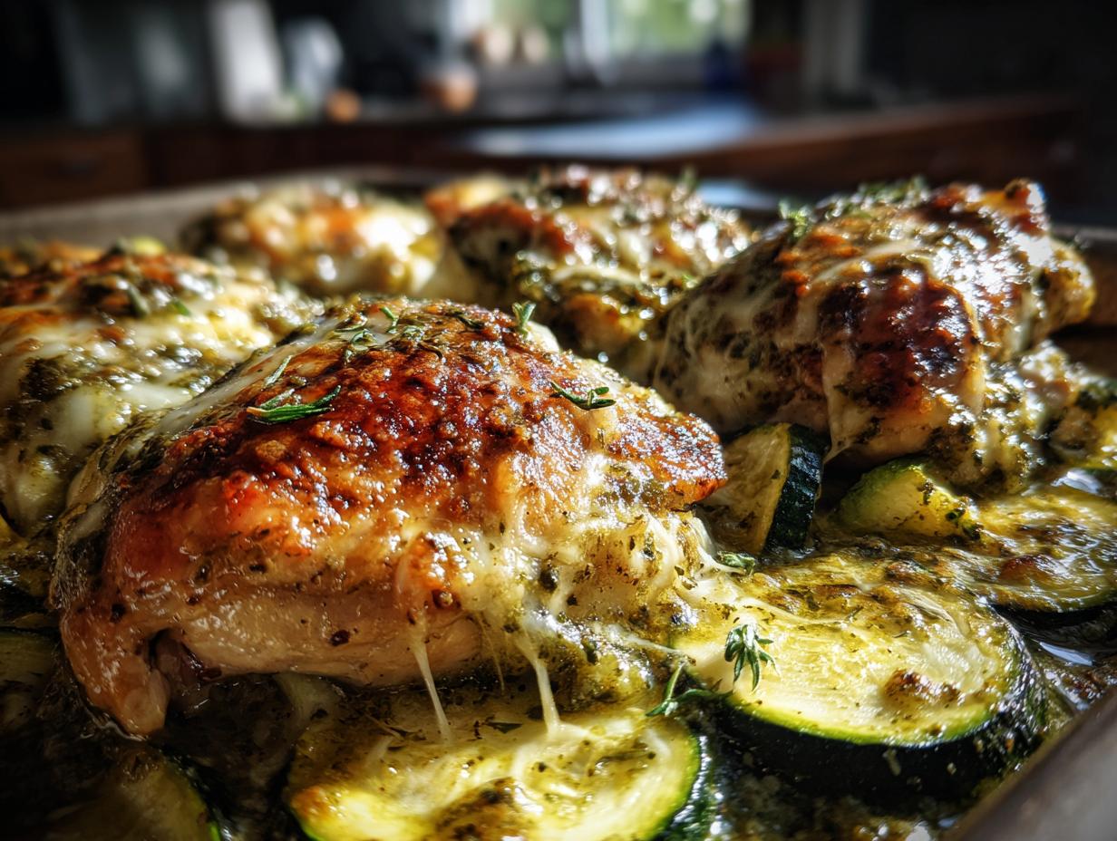Amazing Pesto Chicken Zucchini Dinner 6 Pesto Chicken & Zucchini - detail 2