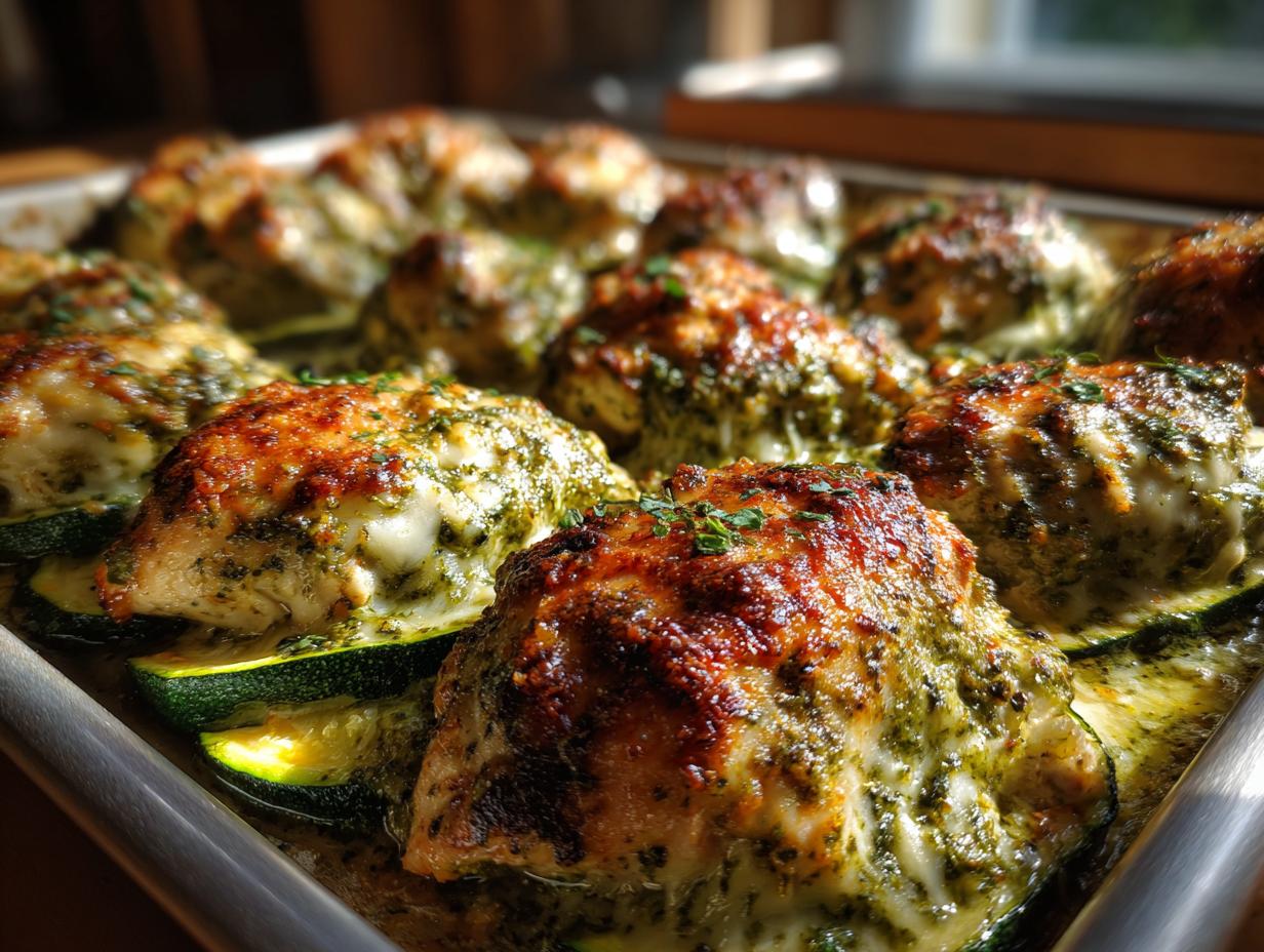 Amazing Pesto Chicken Zucchini Dinner 7 Pesto Chicken & Zucchini - detail 3
