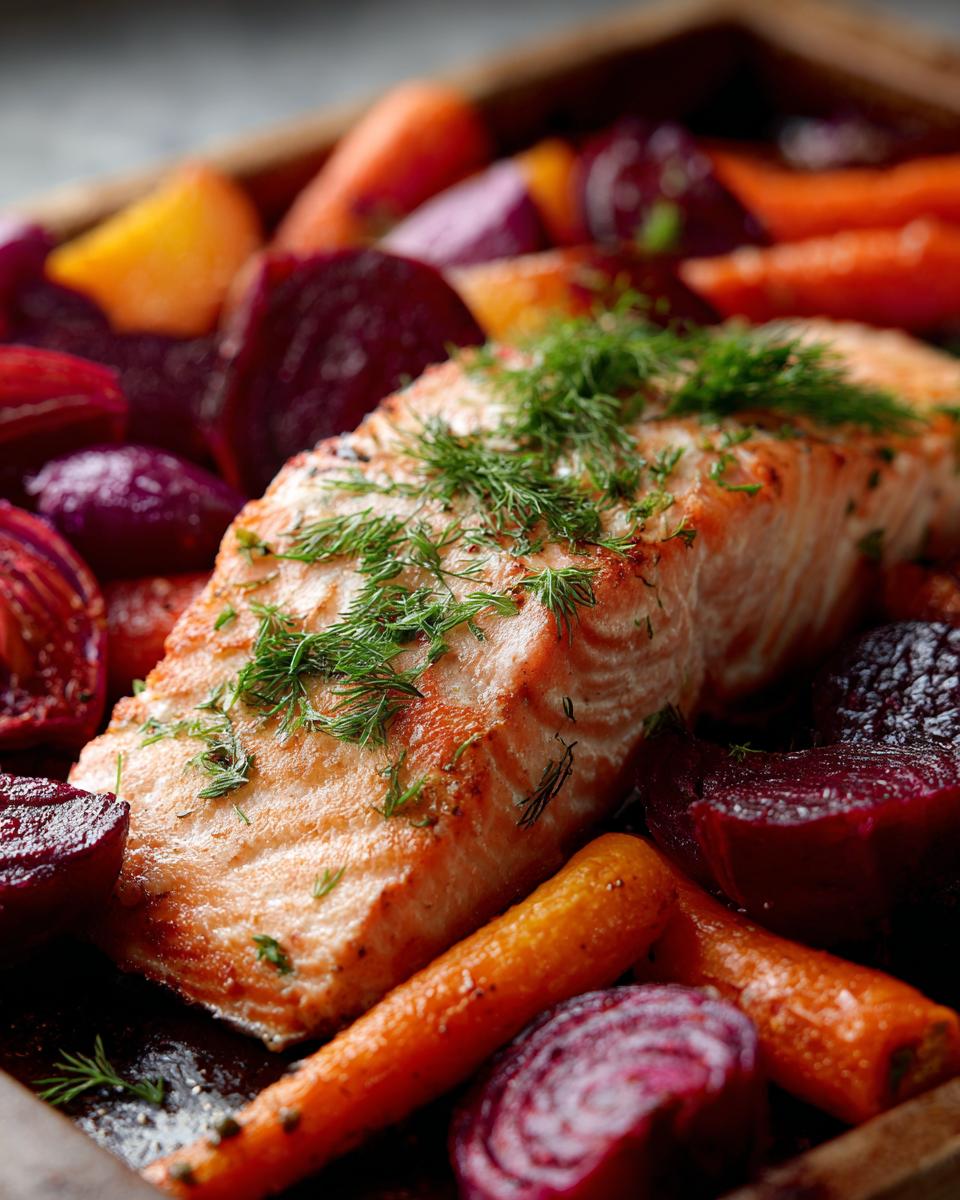 Amazing Salmon with Beets & Carrots: 1 Pan Dinner 7 Salmon with Beets & Carrots - detail 3