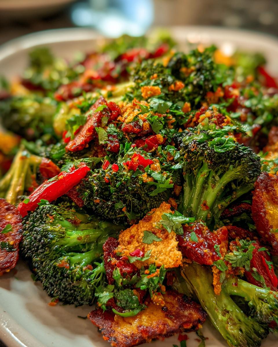 Amazing Sheet-Pan Broccoli & Chorizo Salad 1 4 Sheet-Pan Broccoli & Chorizo Salad With Tortilla-Chip Gremolata - detail 1