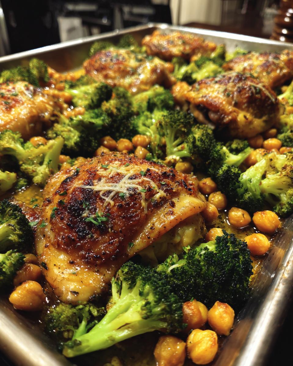 Sheet-Pan Chicken With Broccoli, Chickpeas, And Parmesan - detail 1