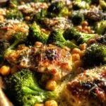 Sheet-Pan Chicken With Broccoli, Chickpeas, And Parmesan