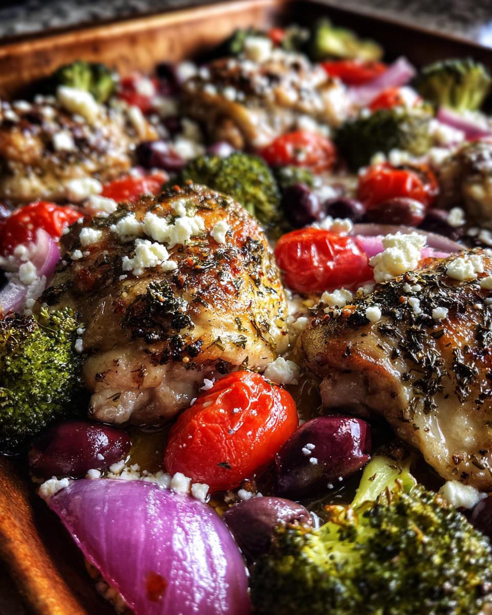 Sheet Pan Lemon Garlic Chicken Thighs & Veggies , Mediterranean chicken, Greek dinner - detail 2