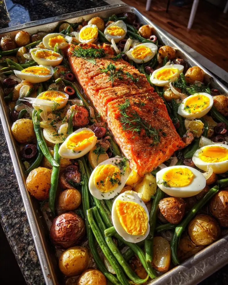 Sheet Pan Salmon Niçoise-Style Dinner