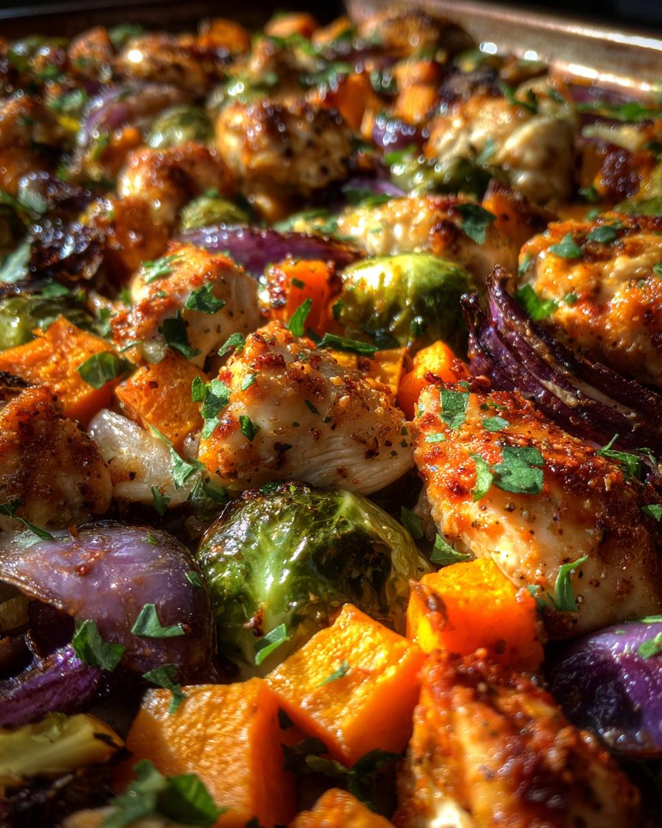 Sweet Potato, Brussels Sprouts & Chicken - detail 1