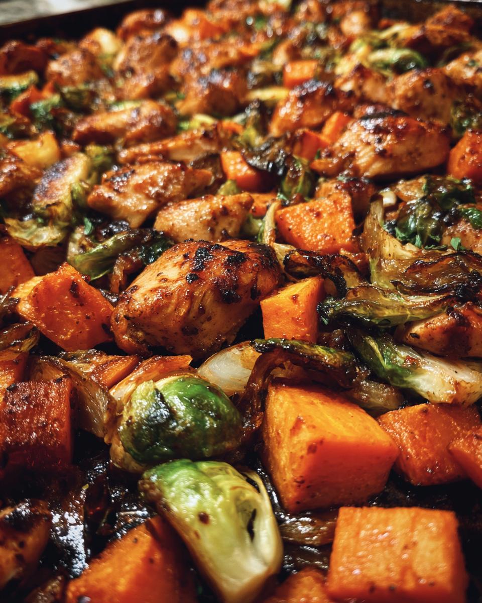 Sweet Potato, Brussels Sprouts & Chicken - detail 2