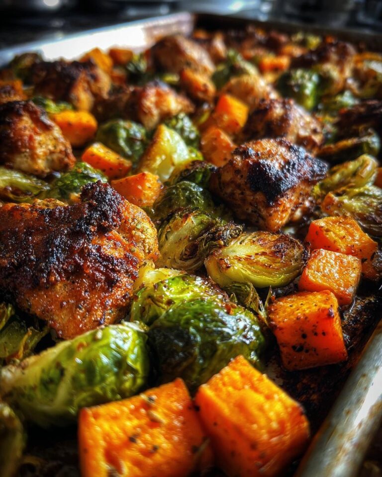 Sweet Potato, Brussels Sprouts & Chicken