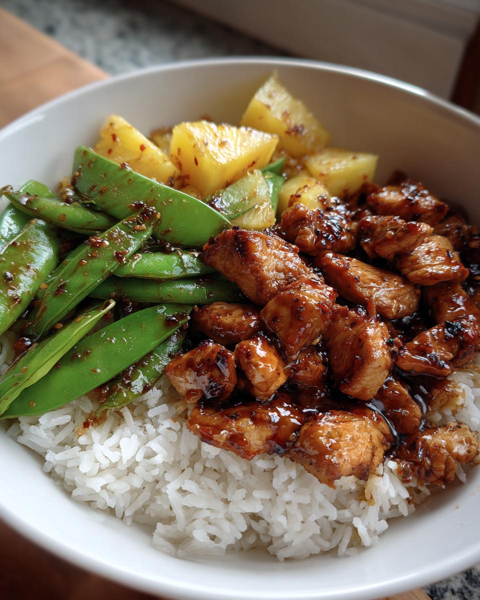 Teriyaki Chicken & Pineapple with Snap Peas - detail 2
