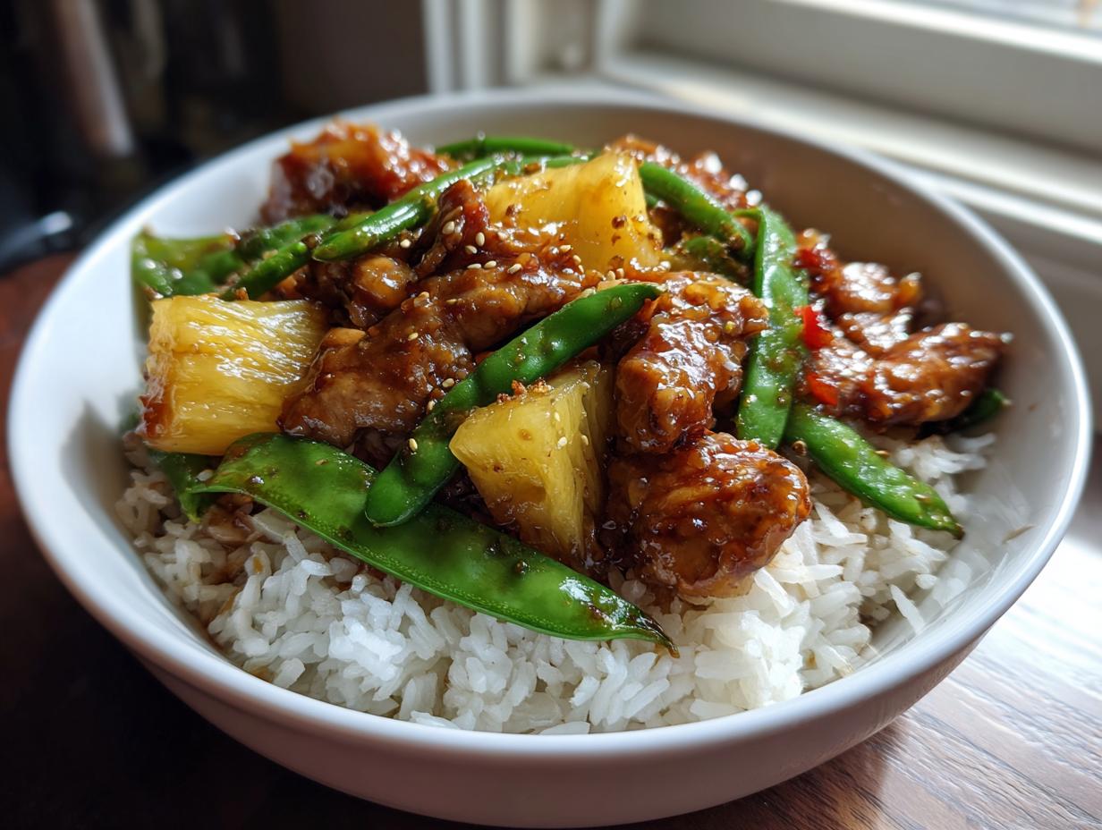 Teriyaki Chicken & Pineapple with Snap Peas - detail 3