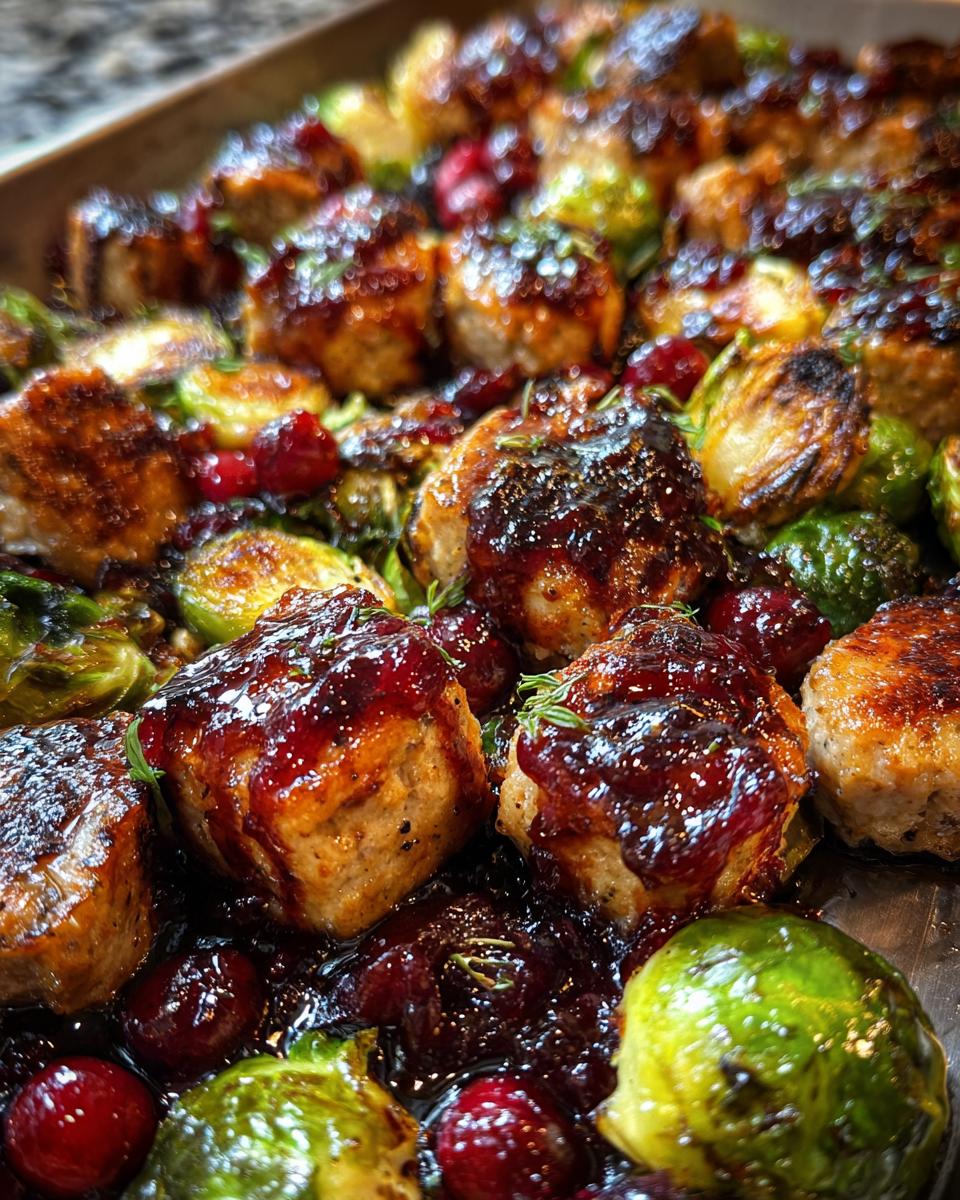 Amazing Turkey Sausage & Brussels Sprouts with Cranberry 4 Turkey Sausage & Brussels Sprouts with Cranberry - detail 1