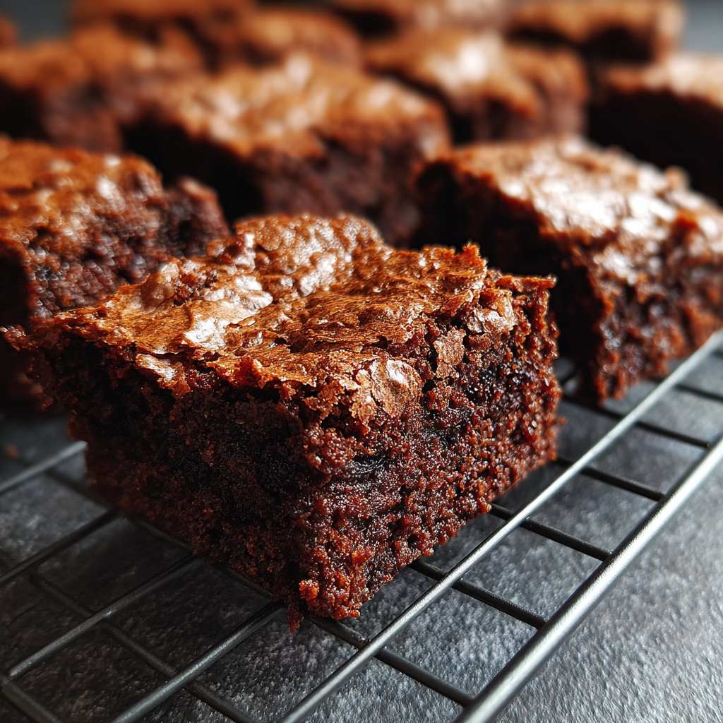 One-bowl banana bread brownies sliced on a board