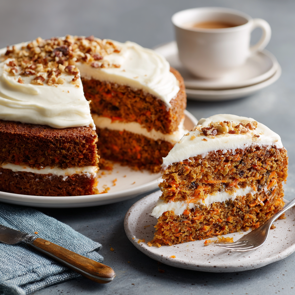 One-bowl carrot cake with cream cheese frosting