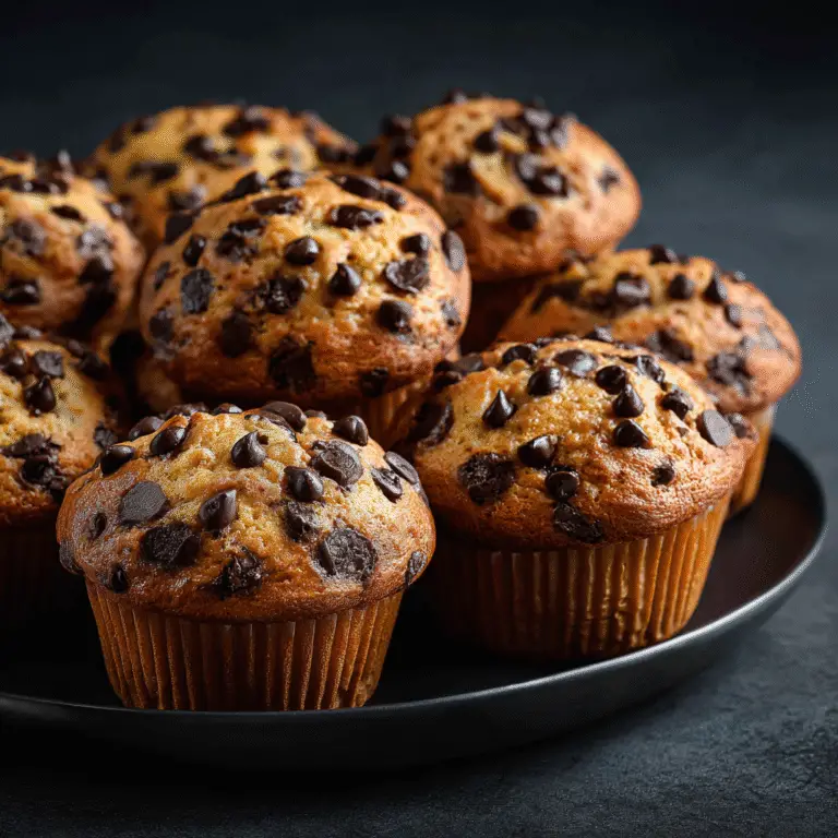 One-Bowl Chocolate Chip Muffins fresh from the oven