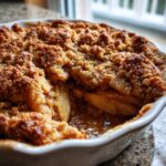 Apple Cobbler with Gooey Brown Sugar Cookie Crumble.