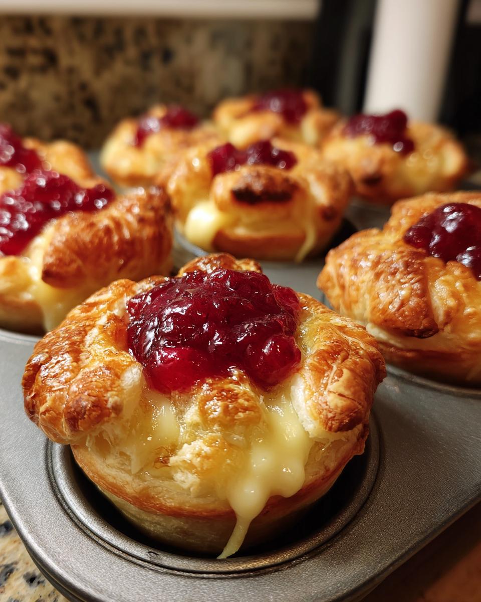 Baked Cranberry Brie Bites : Easy 5-Ingredient Holiday Appetizer - detail 1