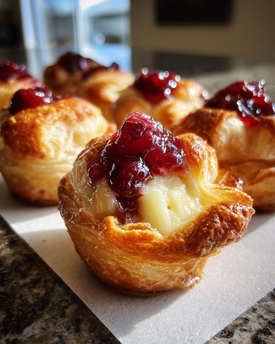 Baked Cranberry Brie Bites : Easy 5-Ingredient Holiday Appetizer - detail 2