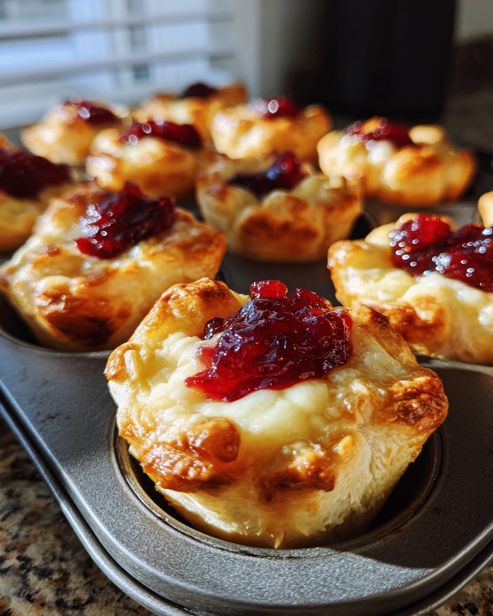 Baked Cranberry Brie Bites : Easy 5-Ingredient Holiday Appetizer - detail 3