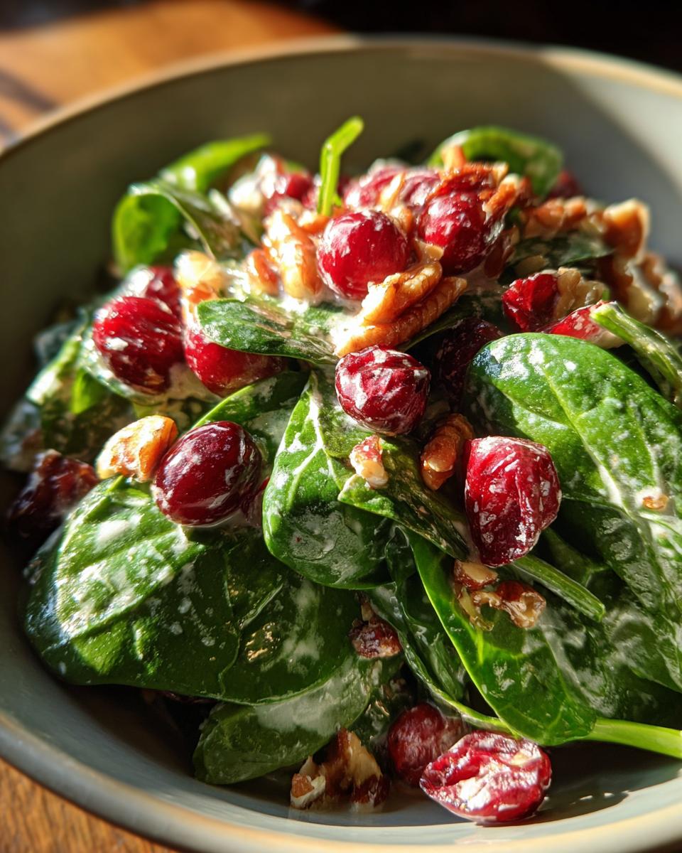 Best Christmas Cranberry Spinach Salad - detail 1