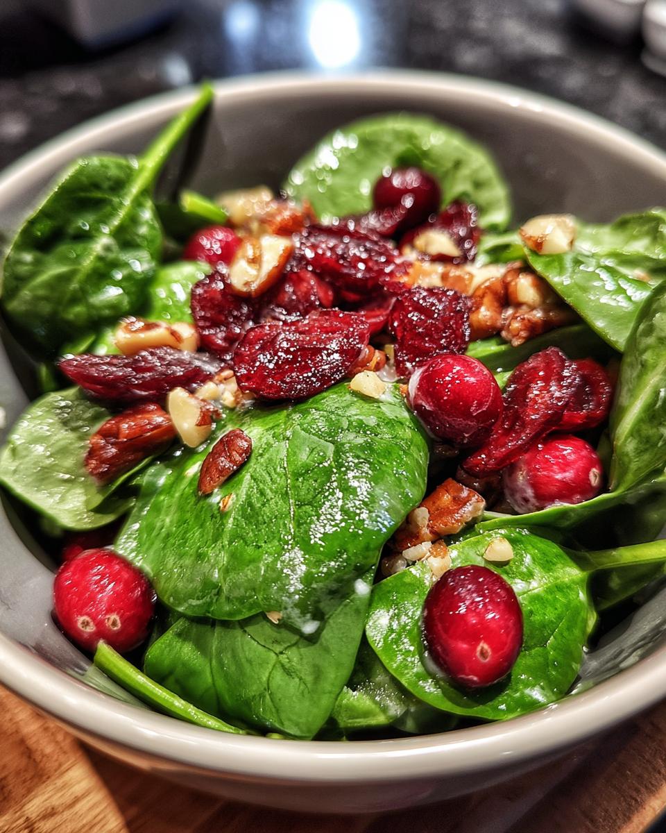 Best Christmas Cranberry Spinach Salad - detail 2