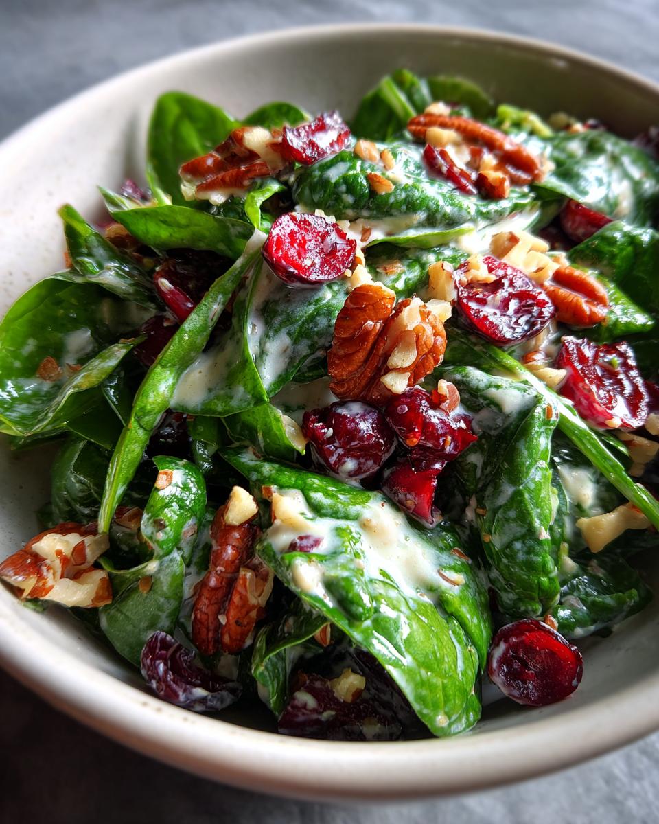Best Christmas Cranberry Spinach Salad - detail 3