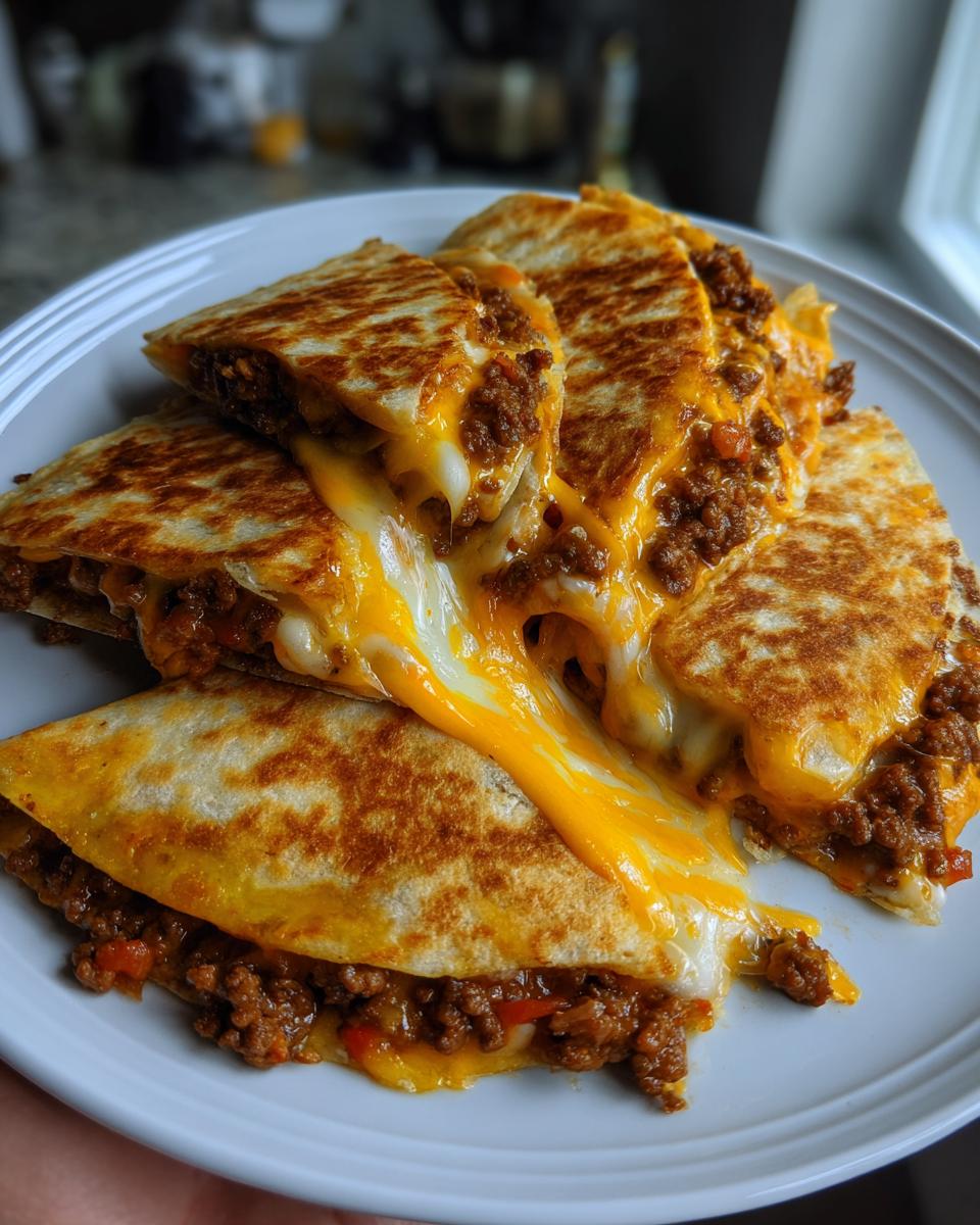 20-Min Cheesy Ground Beef Quesadillas Your Family Craves 6 Cheesy Ground Beef Quesadillas – Quick Holiday Snack - detail 2