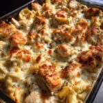 Chicken Alfredo Tortellini Bake