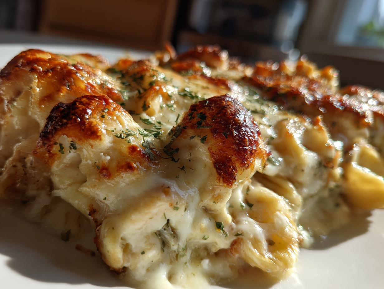 Amazing Chicken Alfredo Tortellini Bake 7 Chicken Alfredo Tortellini Bake - detail 3