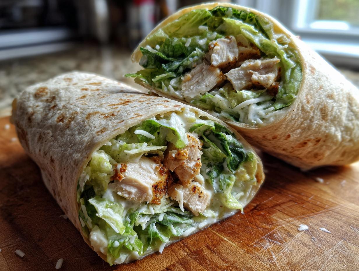 Amazing Chicken Caesar Wrap Recipe: 25 Min 7 Chicken Caesar Wrap Recipe - detail 3