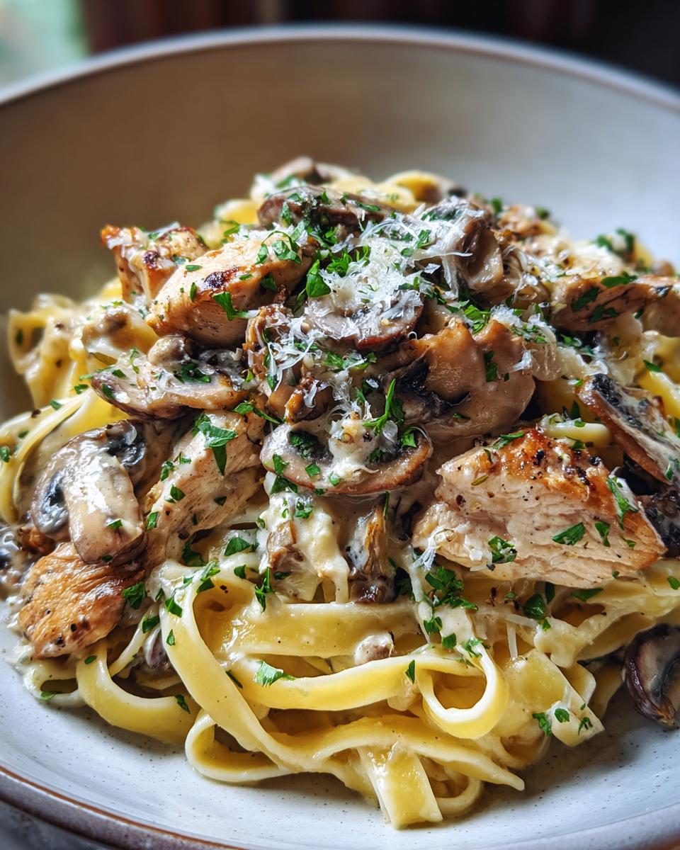 Chicken and Mushroom Creamy Pasta - detail 2