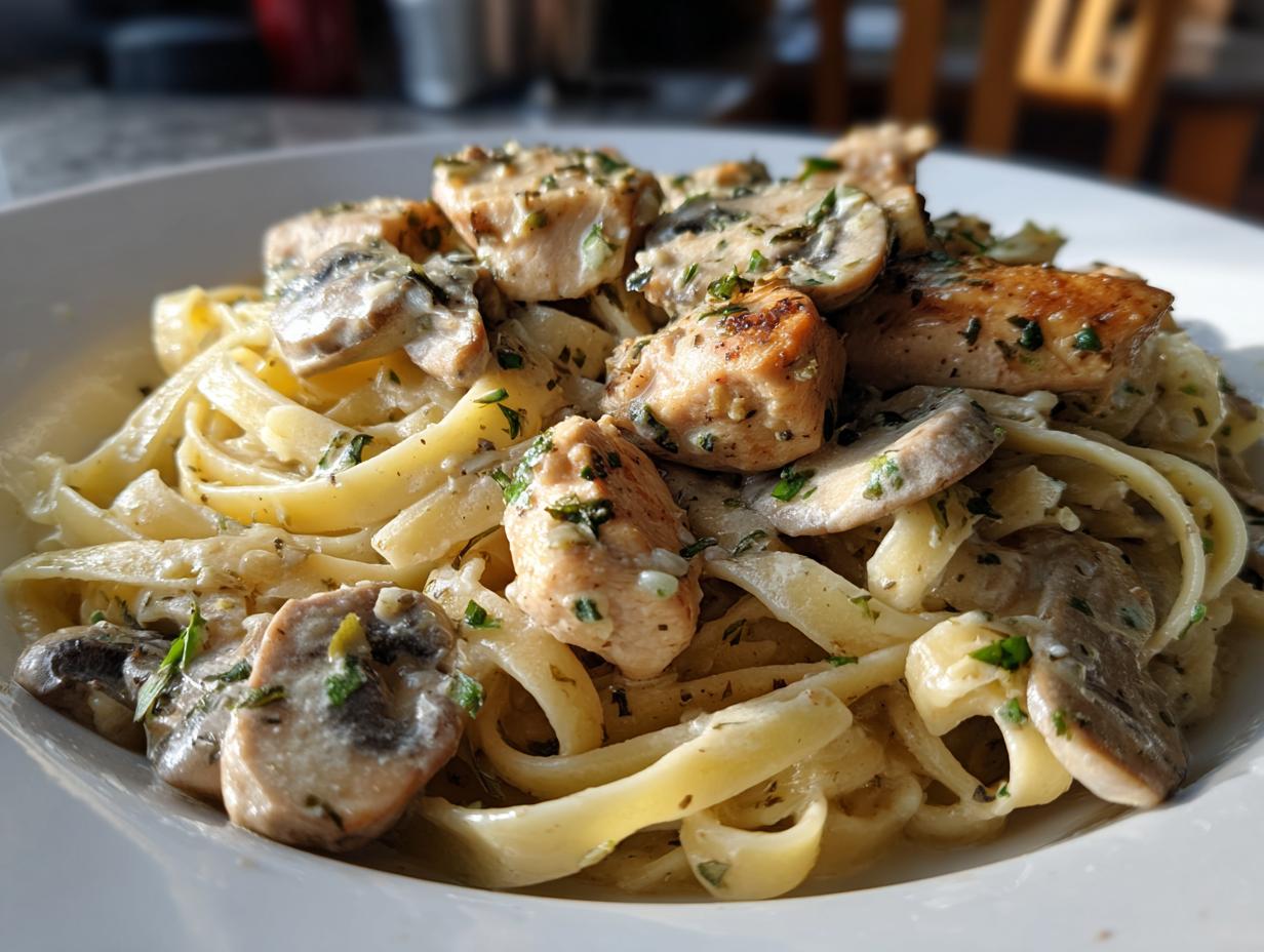 Chicken and Mushroom Creamy Pasta - detail 1