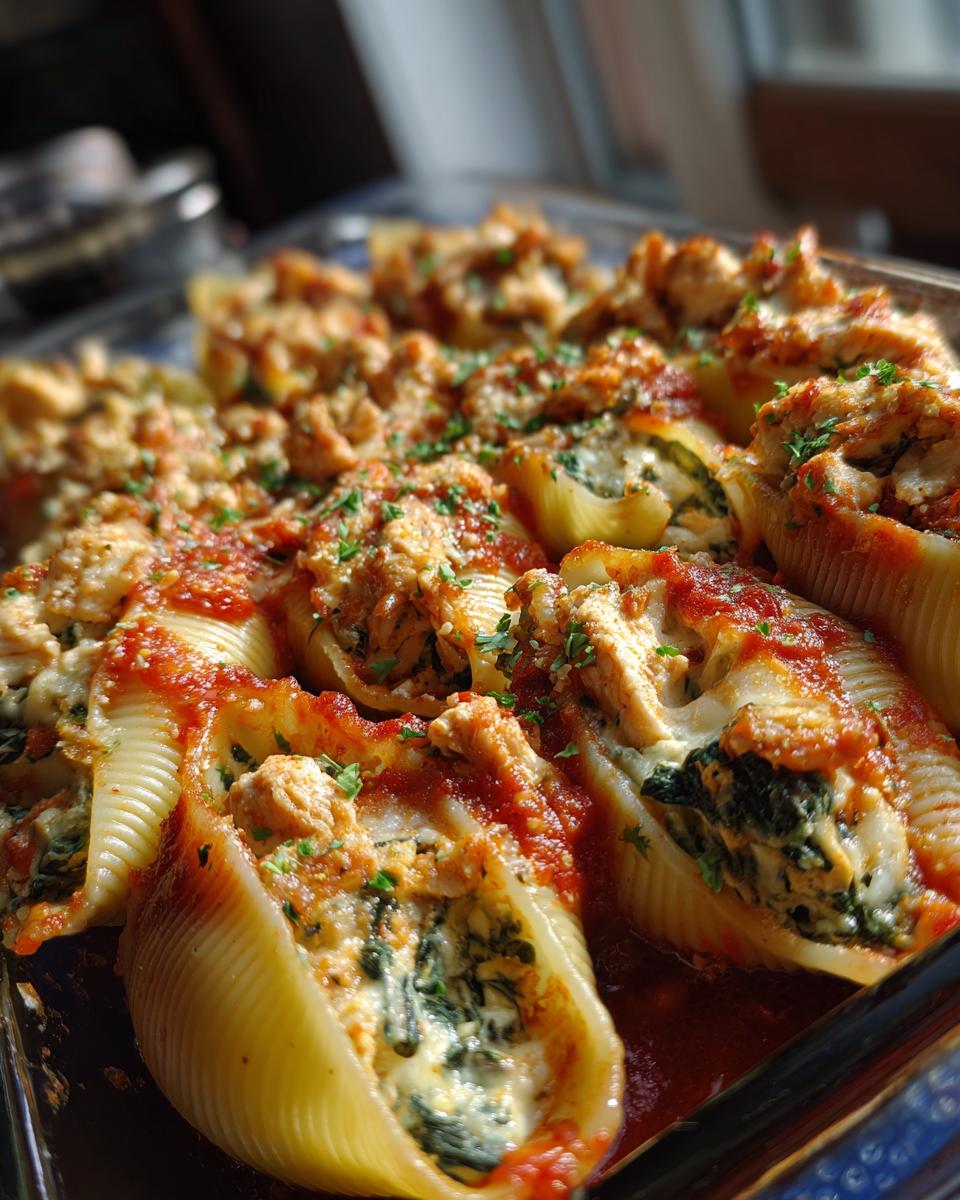 Easy Chicken and Spinach Stuffed Shells: 1 Blissful Dish 5 Chicken and Spinach Stuffed Shells - detail 1