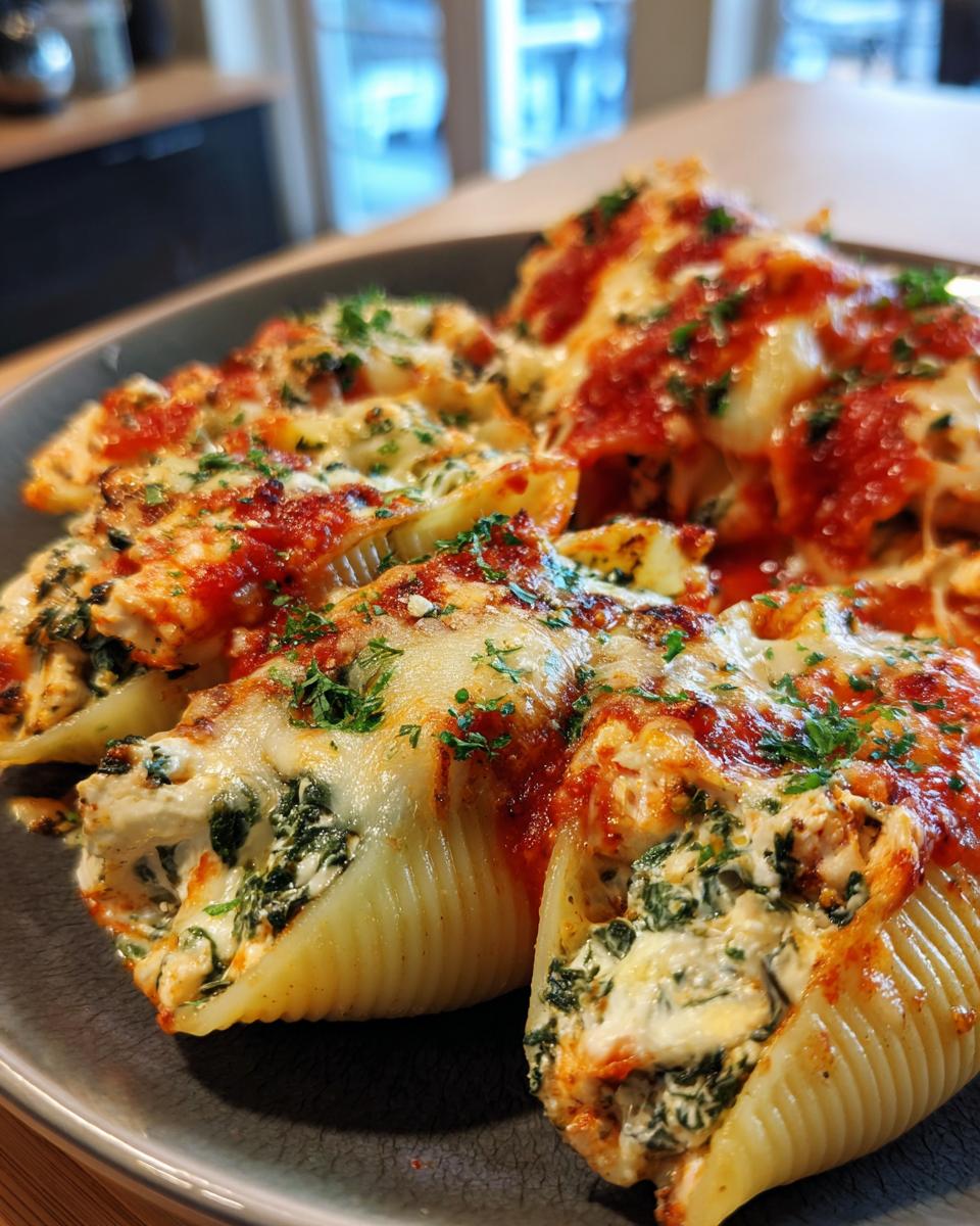 Easy Chicken and Spinach Stuffed Shells: 1 Blissful Dish 6 Chicken and Spinach Stuffed Shells - detail 2
