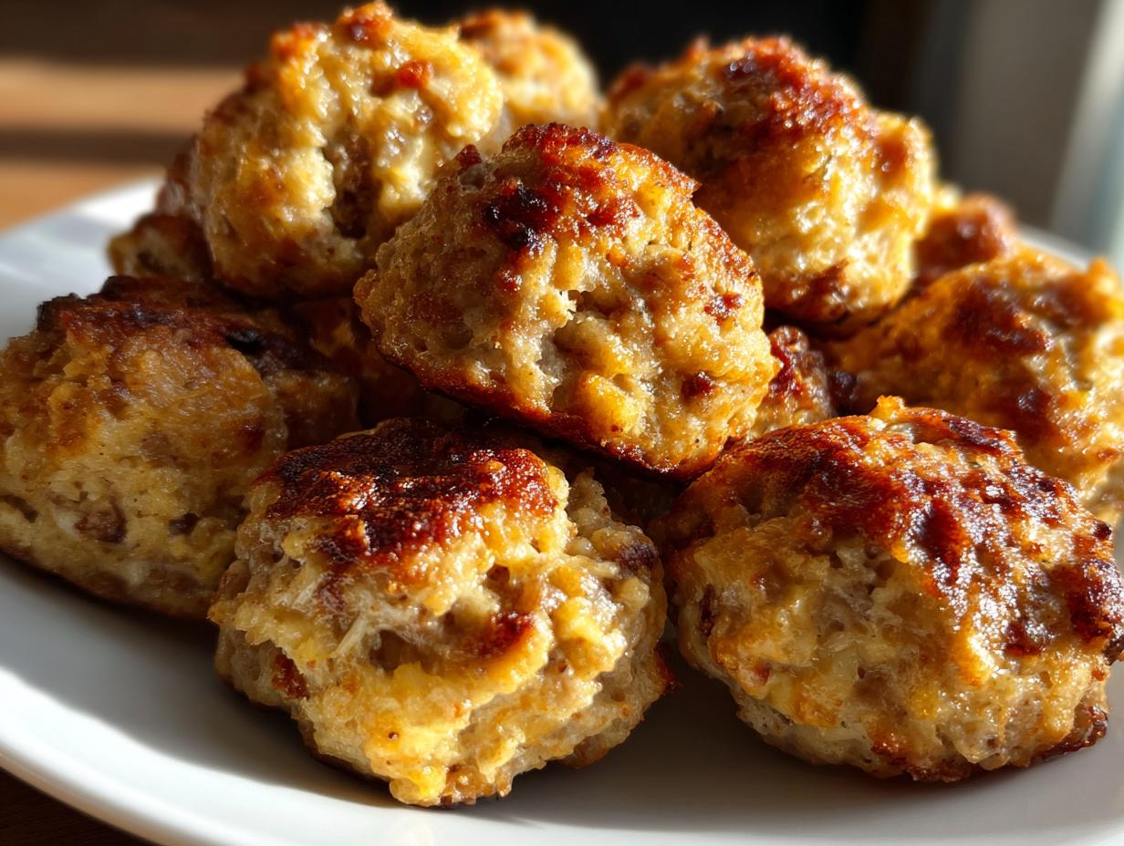 Cream Cheese Sausage Balls: 1 Game-Changer Recipe 7 Cream Cheese Sausage Balls - this recipe will change the way you make sausage ball forever! Seriously T… | Easy sausage balls recipes, Sausage balls recipe, Recipes - detail 3