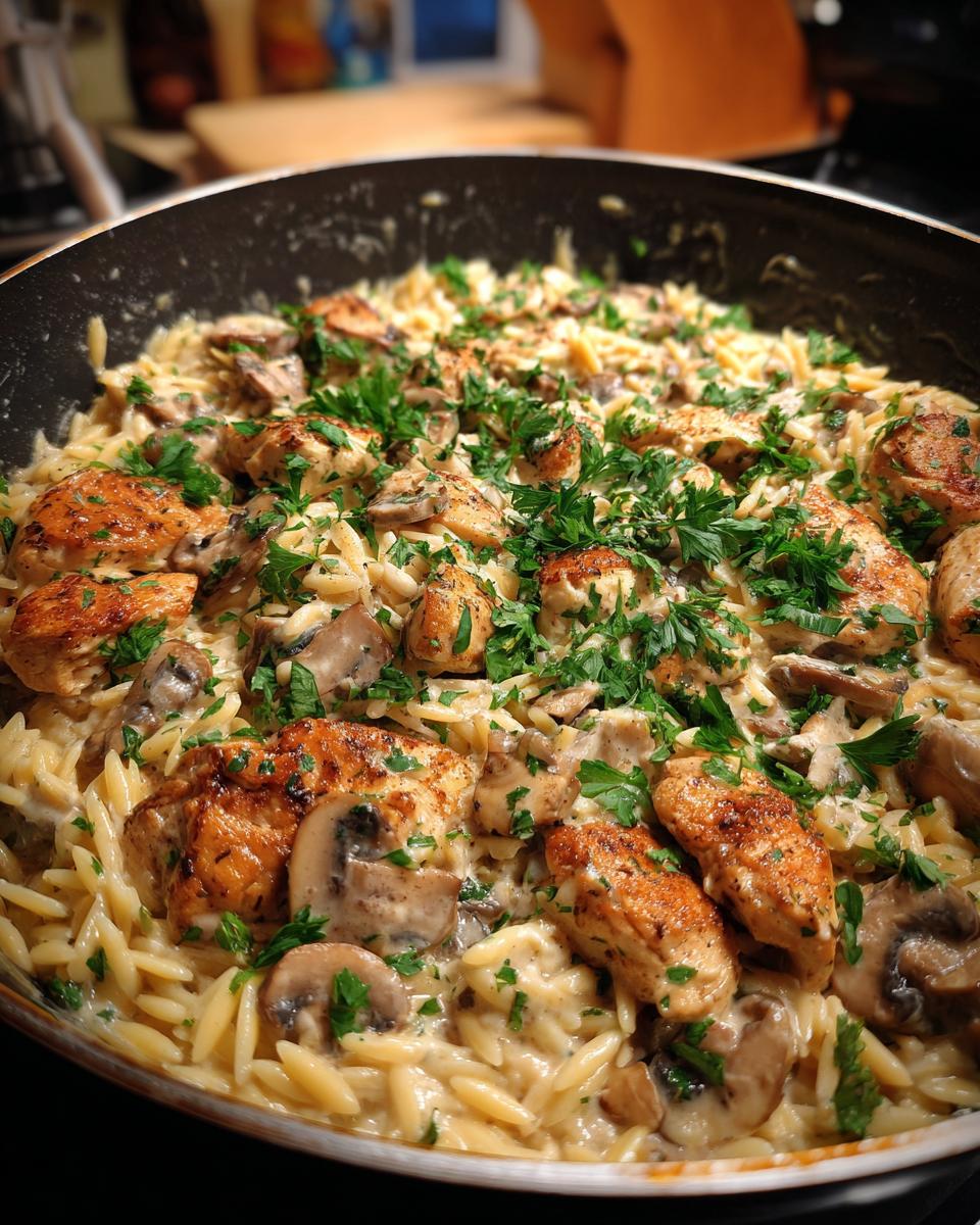 Amazing Creamy Chicken Mushroom Orzo: 5 Stars 5 Creamy Chicken Mushroom Orzo - detail 1