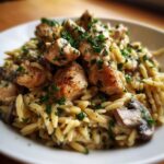 Creamy Chicken Mushroom Orzo