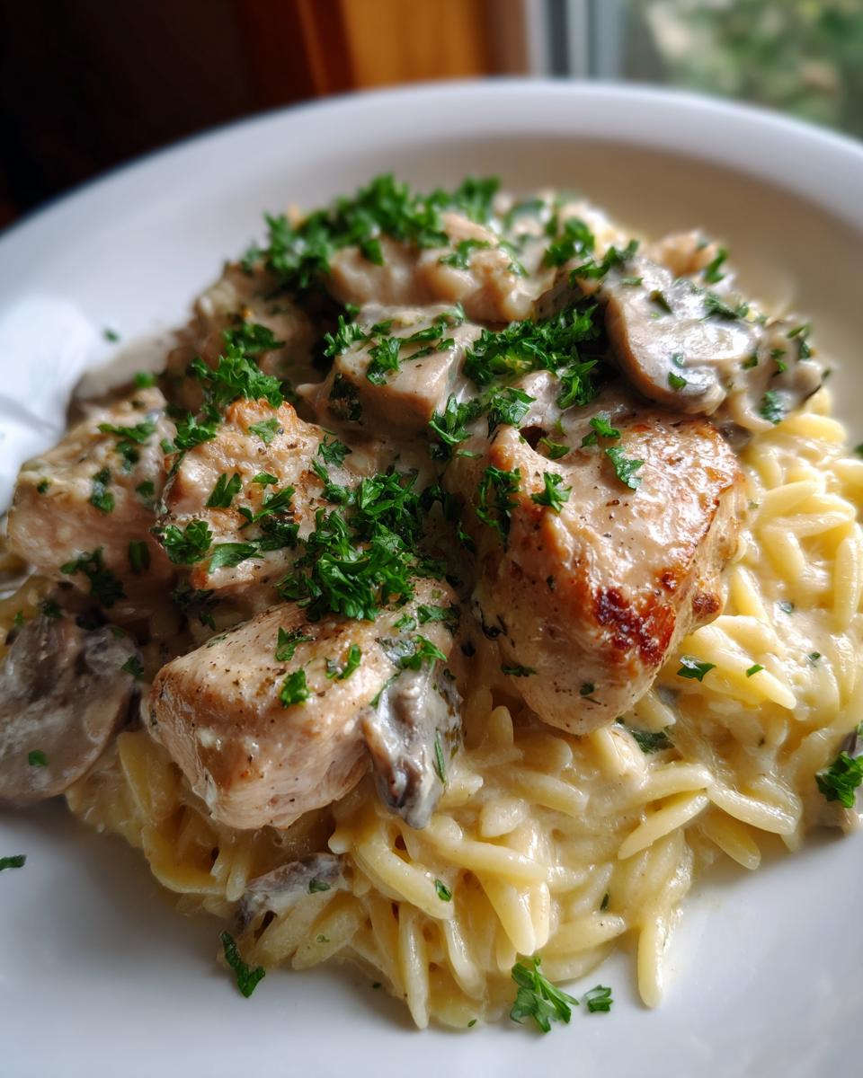 Amazing Creamy Chicken Mushroom Orzo: 5 Stars 6 Creamy Chicken Mushroom Orzo - detail 2