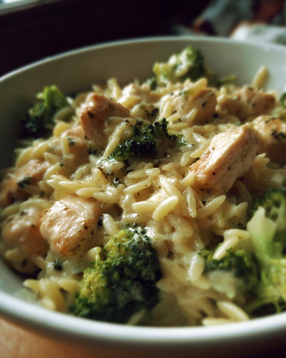 Amazing 1 Pot Creamy Chicken Broccoli Orzo 6 Creamy Chicken and Broccoli Orzo - detail 2