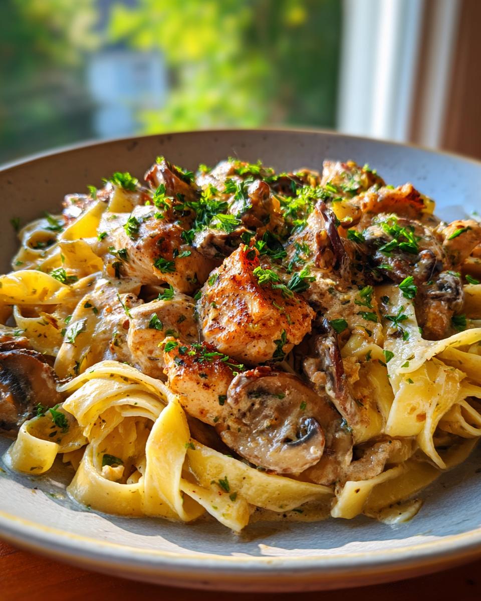Creamy Chicken and Mushroom Pasta - detail 2