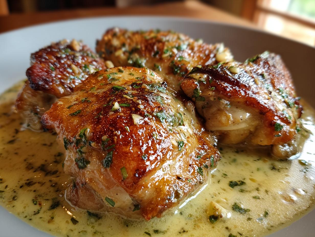 Creamy Garlic Chicken Thighs - detail 1