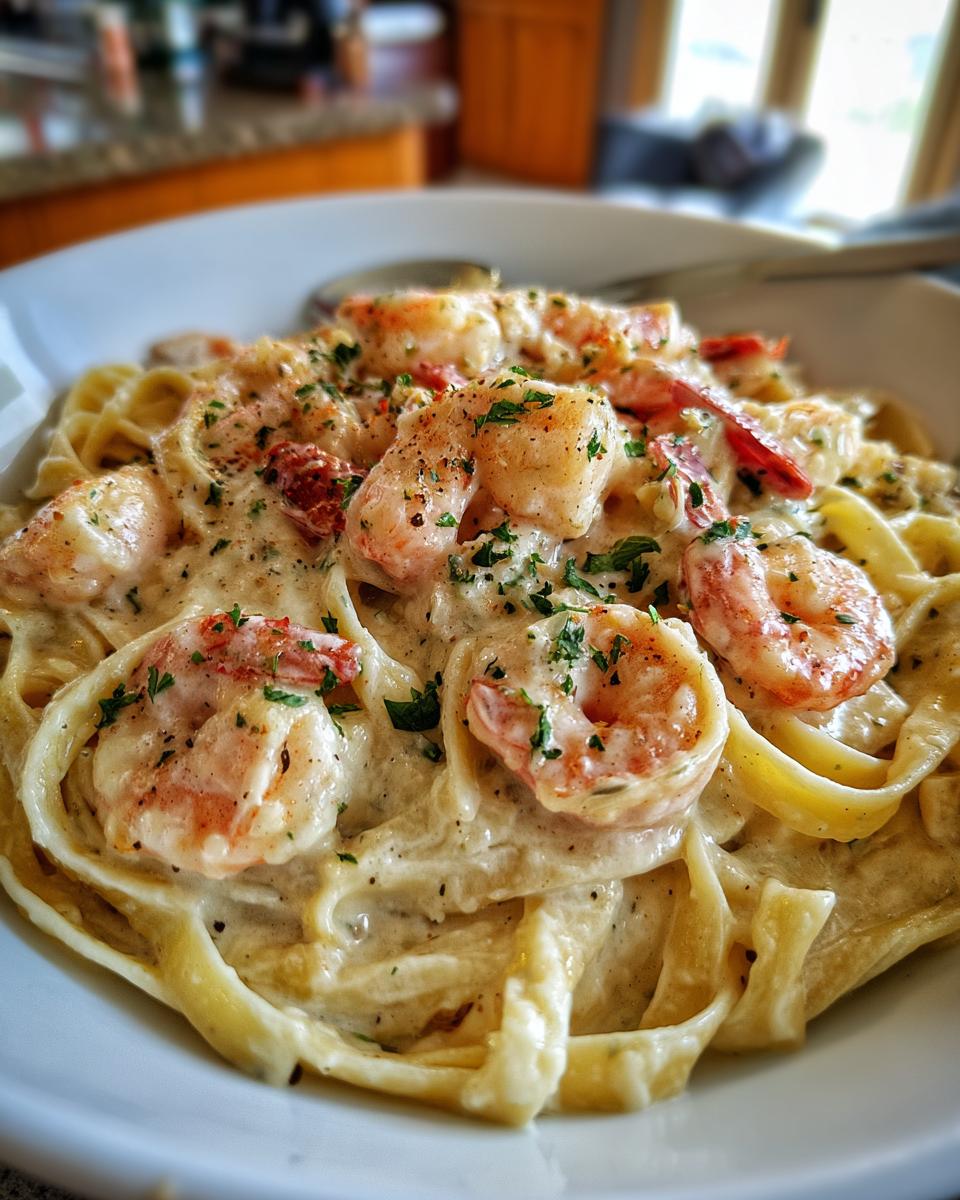 Creamy Garlic Shrimp Alfredo - detail 2