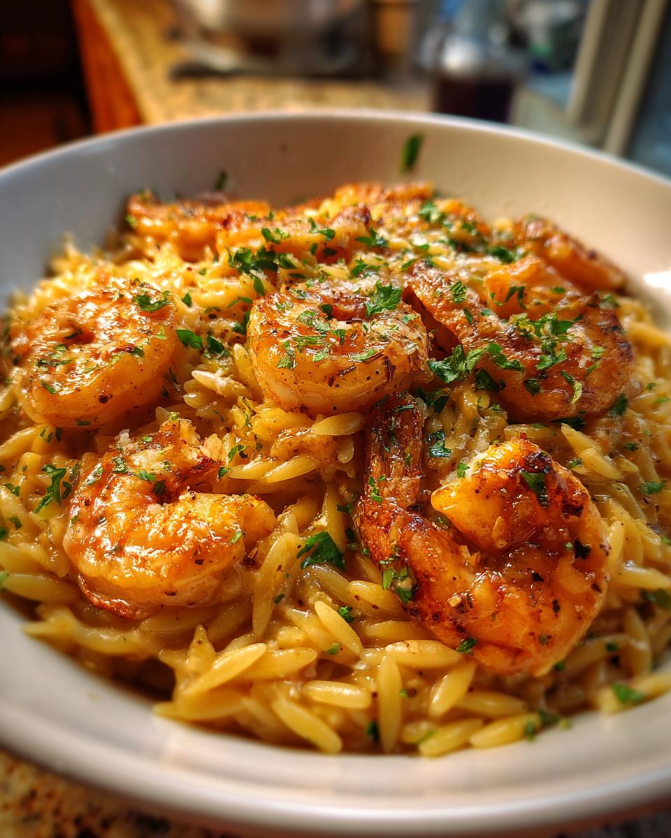 Creamy Garlic Shrimp Orzo - detail 1