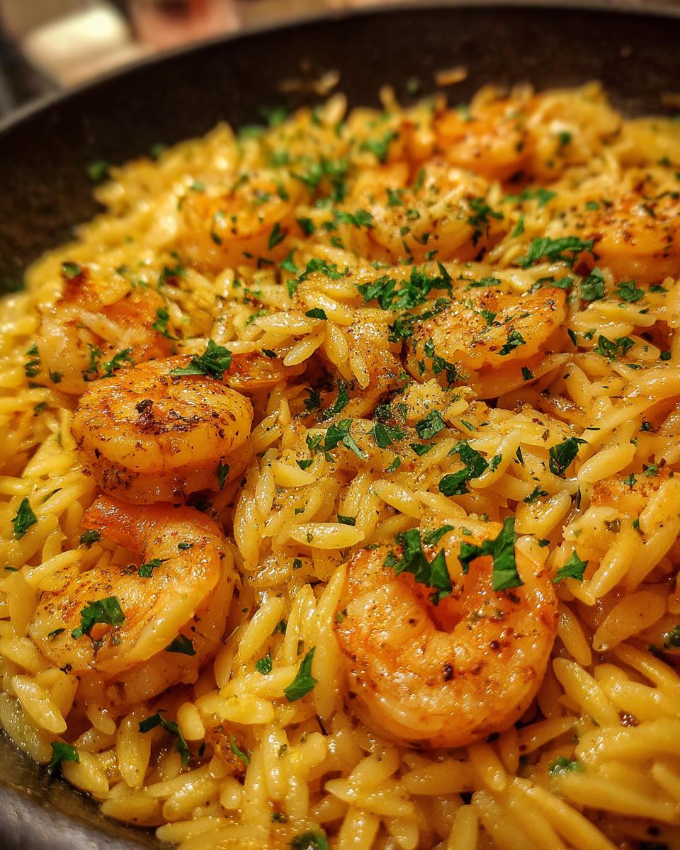 Creamy Garlic Shrimp Orzo - detail 2