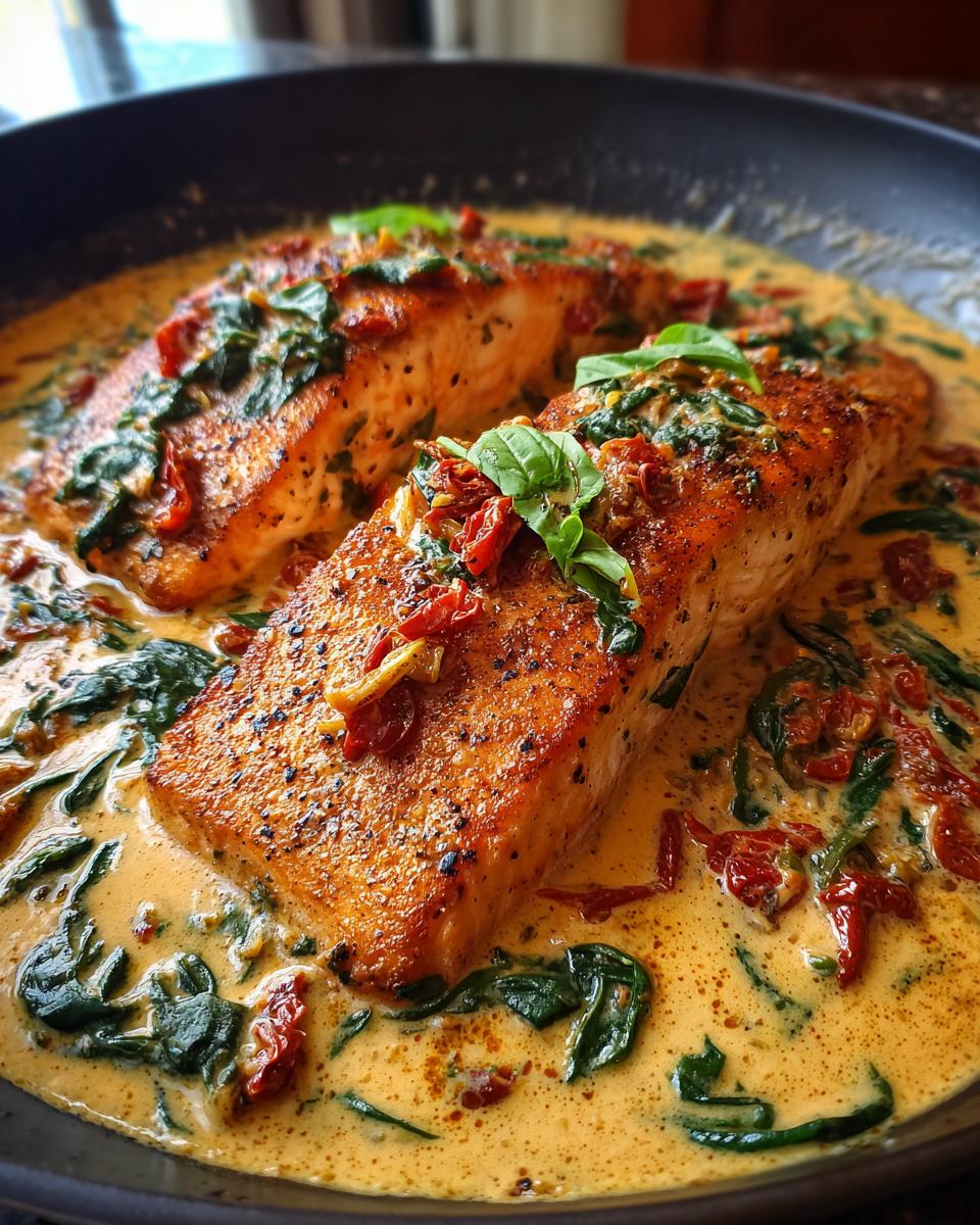Amazing Creamy Garlic Tuscan Salmon Awaits 5 Creamy Garlic Tuscan Salmon (Pan Seared) - detail 1