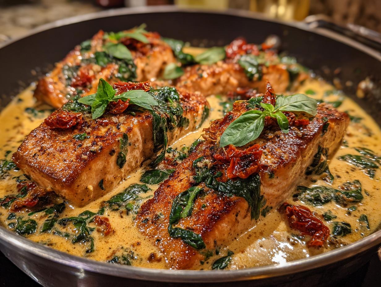 Amazing Creamy Garlic Tuscan Salmon Awaits 7 Creamy Garlic Tuscan Salmon (Pan Seared) - detail 3