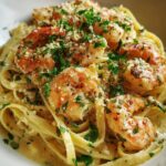Creamy Lemon Garlic Shrimp Pasta