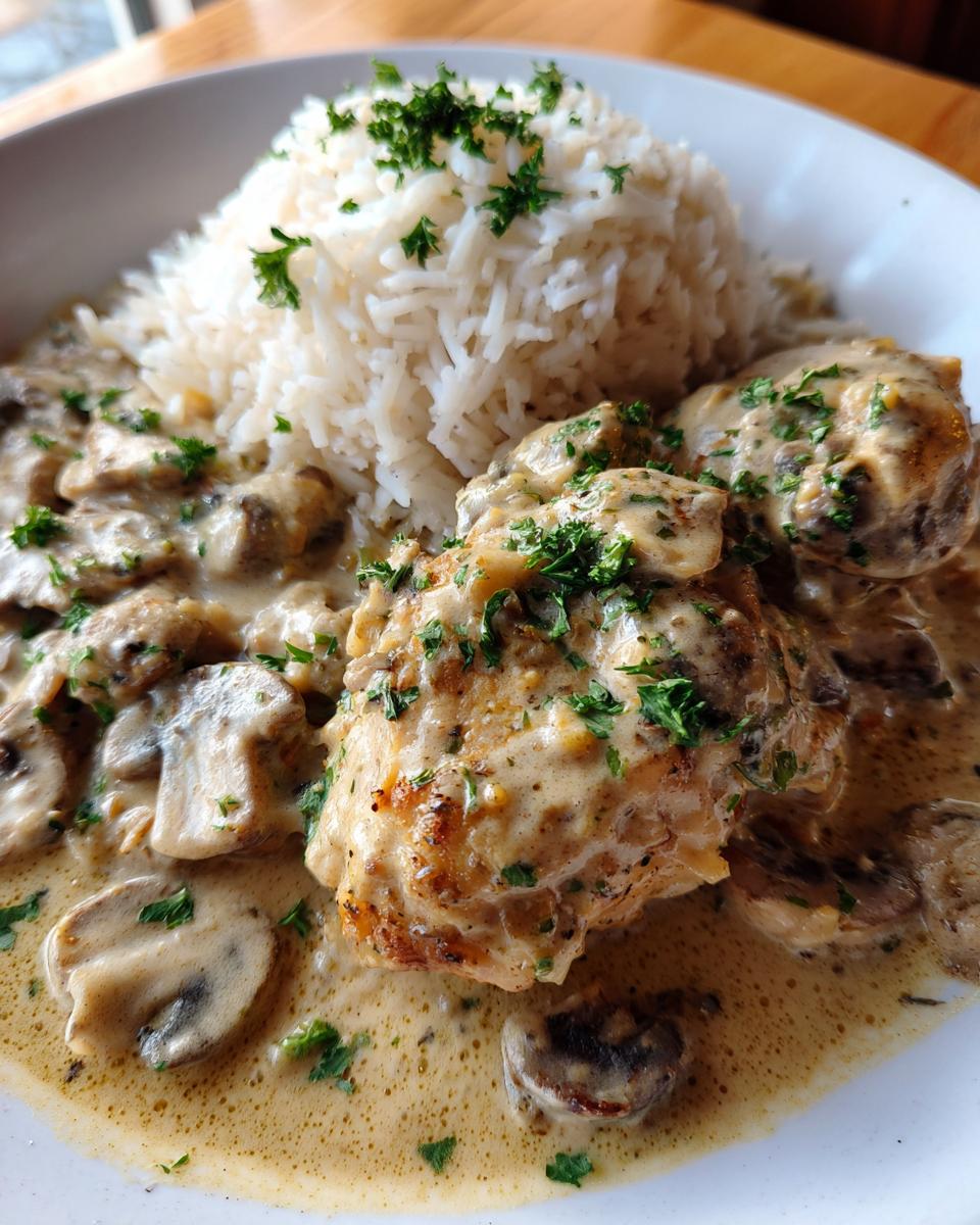 Creamy Mushroom Chicken and Rice - detail 1