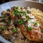 Creamy Mushroom Chicken and Rice