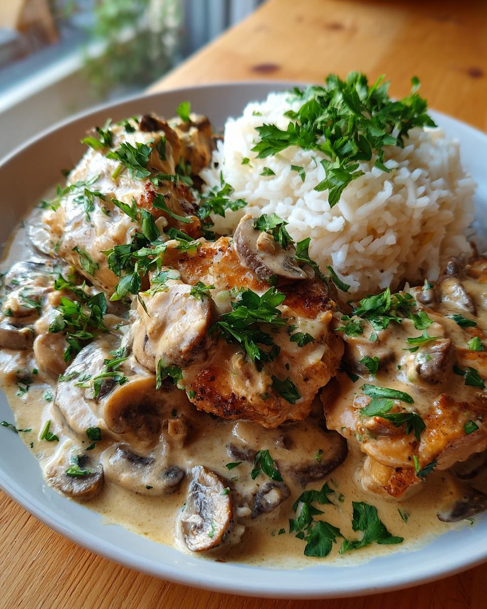 Creamy Mushroom Chicken and Rice - detail 2